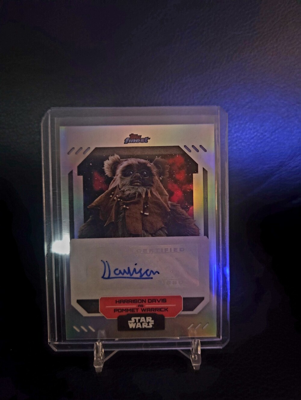 2023 Topps Finest Star Wars Autograph Holo Card Harrison Davis as Pommet Warrick